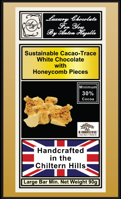 30% Sustainable Cacao-TraceWhite Chocolate with Honeycomb Pieces