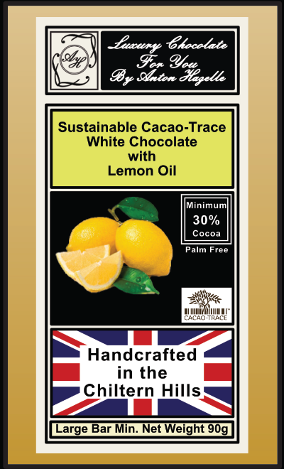 30% Sustainable Cacao-Trace White Chocolate with Lemon Oil