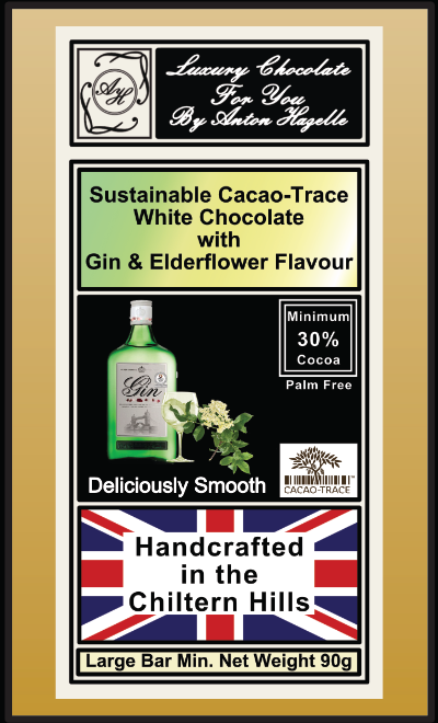 Sustainable Cacao-Trace White Chocolate with Gin & Elderflower Flavour