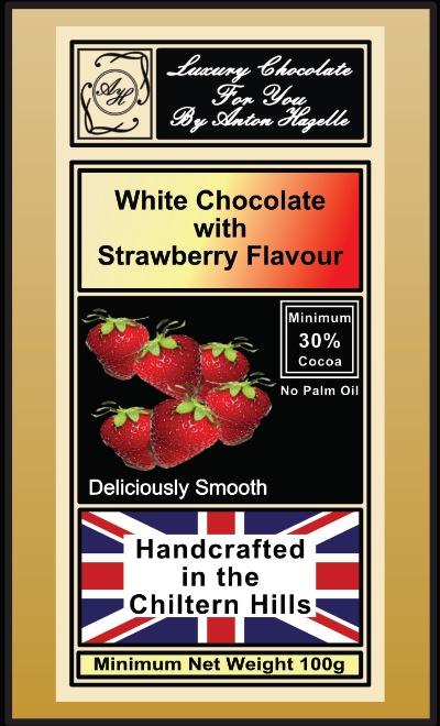 White Chocolate with Strawberry Flavour