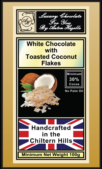 White Chocolate with Toated Coconut Flakes