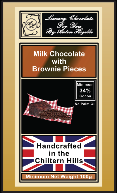 34% Milk Chocolate with Brownie Pieces