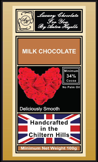 34% Milk Chocolate Only Red Roses Heart