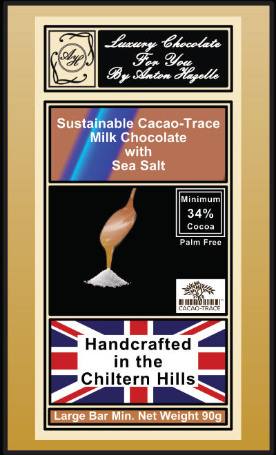 34% Sustainable Cacao-Trace Milk Chocolate with Sea Salt