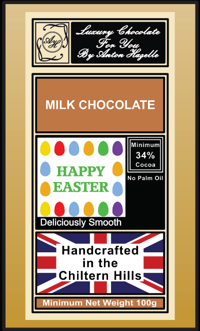 34% Milk Chocolate Only Easter Multi Eggs Label