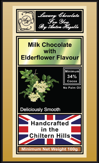 34% Milk Chocolate with Elderflower Flavour
