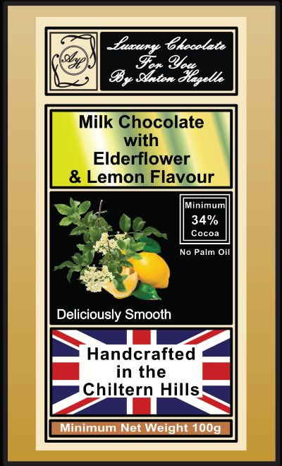 34% Milk Chocolate with Elderflower & Lemon Oil