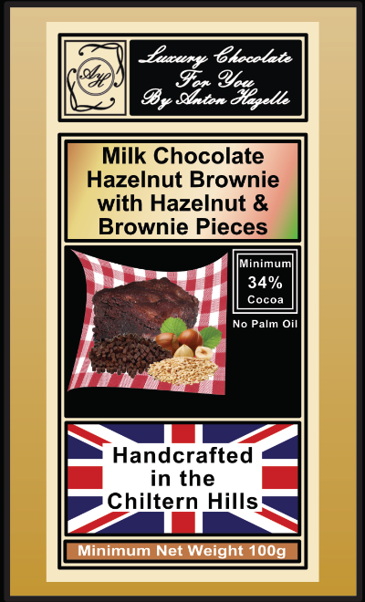 34% Milk Chocolate Hazelnut Brownie with Roasted Hazelnut & Brownie Pieces
