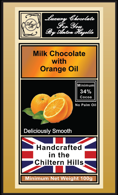 34% Milk Chocolate with Orange Oil