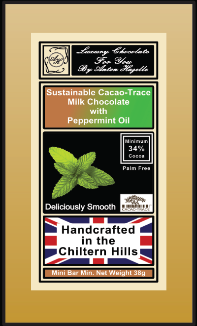 Mini Bar Sustainable Cacao-Trace Milk Chocolate with Peppermint Oil