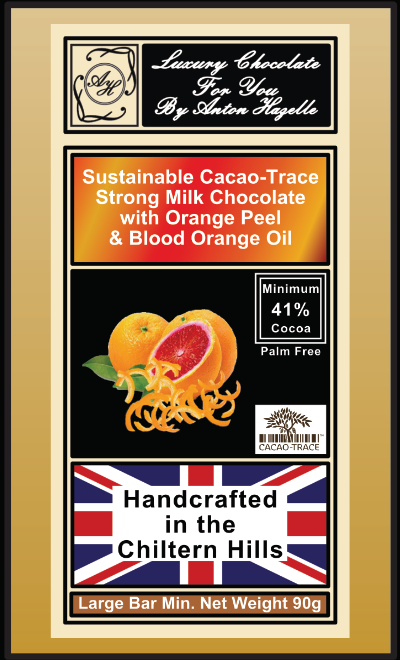 41% Sustainable Cacao-Trace Strong Milk with Orange Peel & Blood Orange Oil