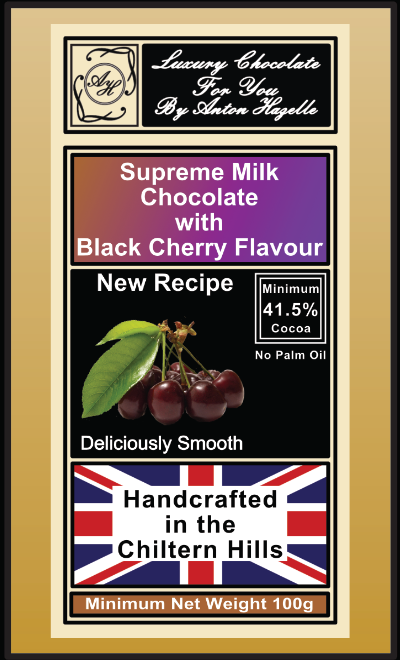 39.5% Super Milk Chocolate Black Cherry Flavour 39.5% Super Milk Chocolate Black Cherry Flavour