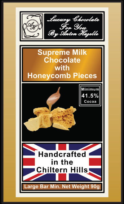 41.5% Supreme Milk Chocolate with Honeycomb Pieces 41.5% Supreme Milk Chocolate with Honeycomb Pieces