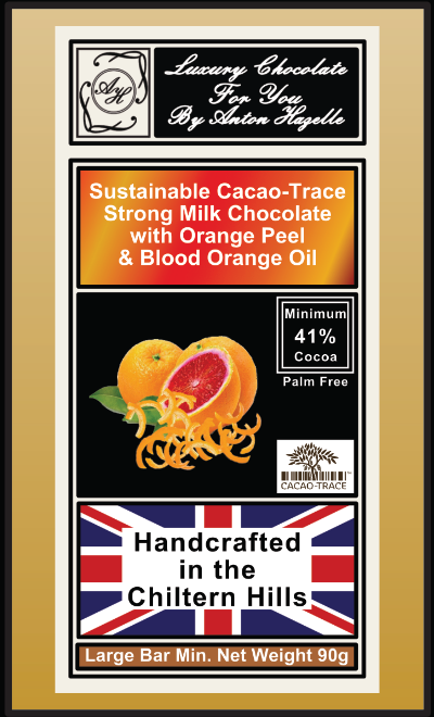 41% Sustainable Cacao-Trace Strong Milk with Orange Peel & Blood Orange Oil