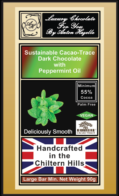 55% Sustainable Cacao-Trace Dark Chocolate with Peppermint Oil
