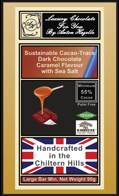 55% Sustainable Cacao-Trace Dark Chocolate Caramel Flavour with Sea Salt