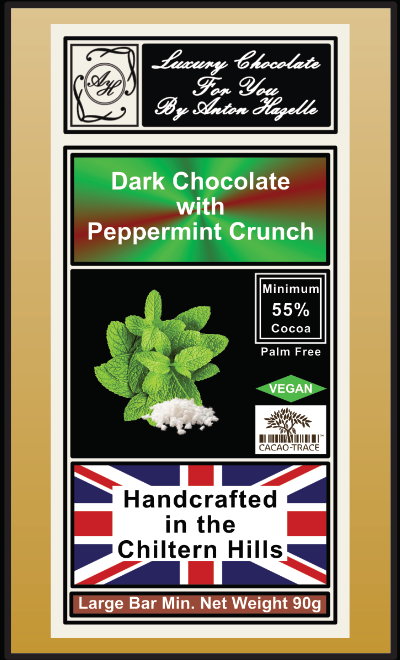 55% Sustainable Cacao-Trace Dark Chocolate with Peppermint Crunch