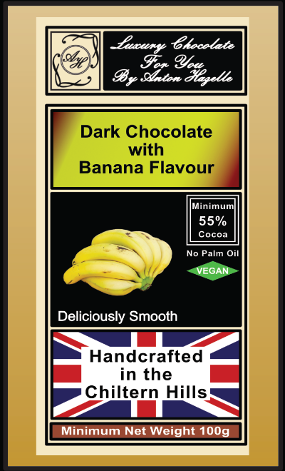 55%  Dark Chocolate with Banana Flavour