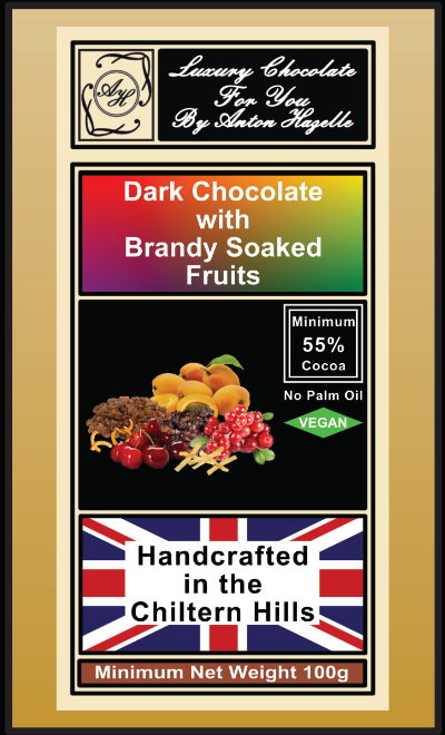 55%  Dark Chocolate with Brandy Soaked Fruits