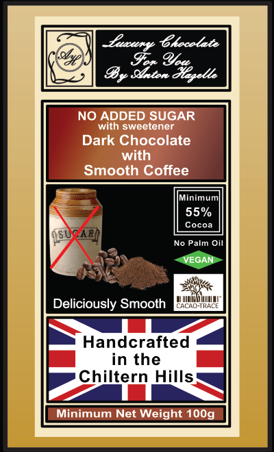 55% Dark Chocolate with Smooth Coffee, No Added Sugar with Sweetener