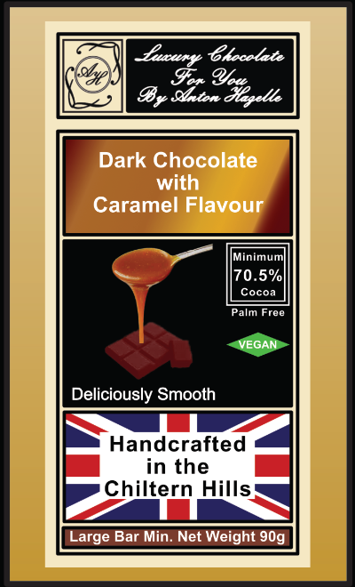 70.5% Dark Chocolate with Caramel Flavour