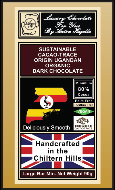 80% Sustainable Cacao-Trace Origin Ugandan Organic Dark Chocolate