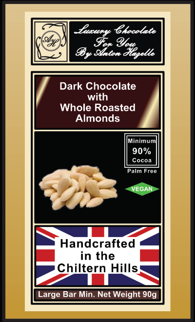 90% Dark Chocolate with Whole Roasted Almonds
