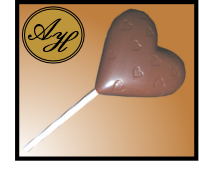 Milk chocolate lolly Heart on a stick