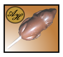 Milk chocolate lolly Mouse on a stick