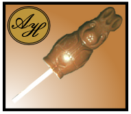Milk chocolate lolly Rabbit on a stick
