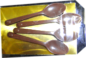 4 Milk chocolate spoons