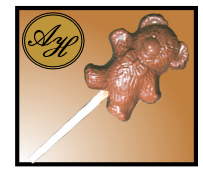 Milk chocolate lolly Teddy on a stick